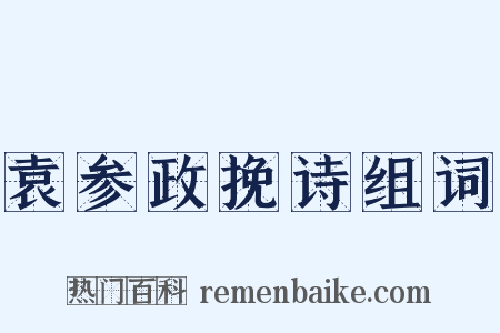 袁参政挽诗组词是什么意思的图片